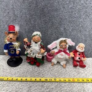 Annalee dolls huge lot x4 Christmas Easter Santa mouse (AS IS READ)